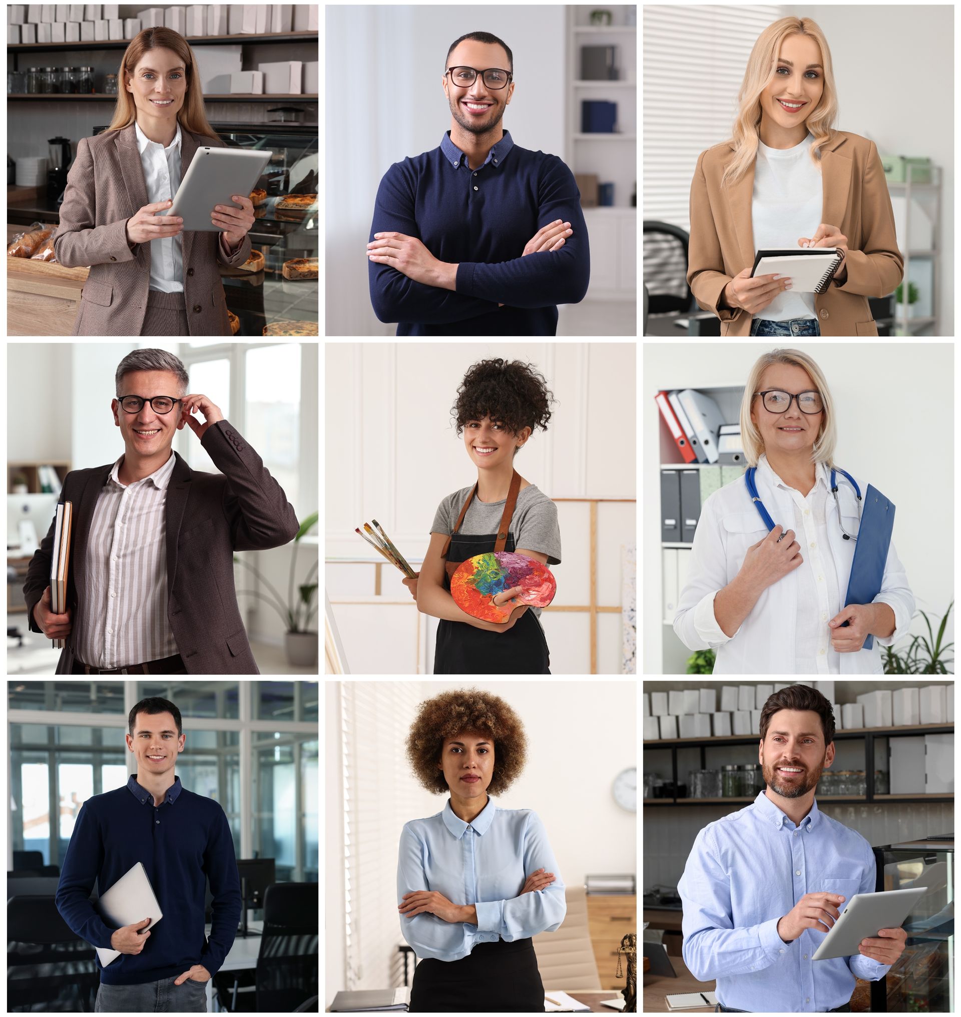 Diverse team of professionals